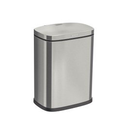 Lixeira Tramontina 3 Litros Tipo D em Aço Inox Scotch Brite - 1