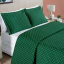 Ver imagem 3 de Kit Cobre Leito Colcha Vênus King Dupla Face Micropercal 200 Fios Liso 3 Peças - Verde Esmeralda Cas