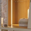 Ver imagem 6 de Aparador Buffet com 4 Portas e Vidro 182,5cm Multimóveis Crcol-APA008 Off White/Madeirado