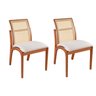 Conj. 2 Cadeiras Linha Valquíria Madeira Maciça Cor Amêndoa - 1