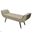 Ver imagem 2 de Recamier Puff Estofado King 195 Cm Drusa Veludo Bege