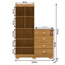 Ver imagem 3 de Comoda Roupeiro 120 Cm 2 Portas Cris 20034 Nature Vlr