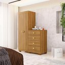 Ver imagem 7 de Comoda Roupeiro 120 Cm 2 Portas Cris 20034 Nature Vlr