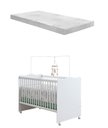 Ver imagem 1 de Berço Mini Cama Infantil Quarto Bebê Lolly C/ Colchão:branco