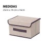 Conjunto 2 Caixa Organizadora Multiuso Dobrável Tecido Tampa - 3