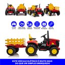 Ver imagem 4 de Trator Elétrico Infantil Vermelho com Controle Remoto Mais Carretinha Farol de Led Bivolt Zippy Toys