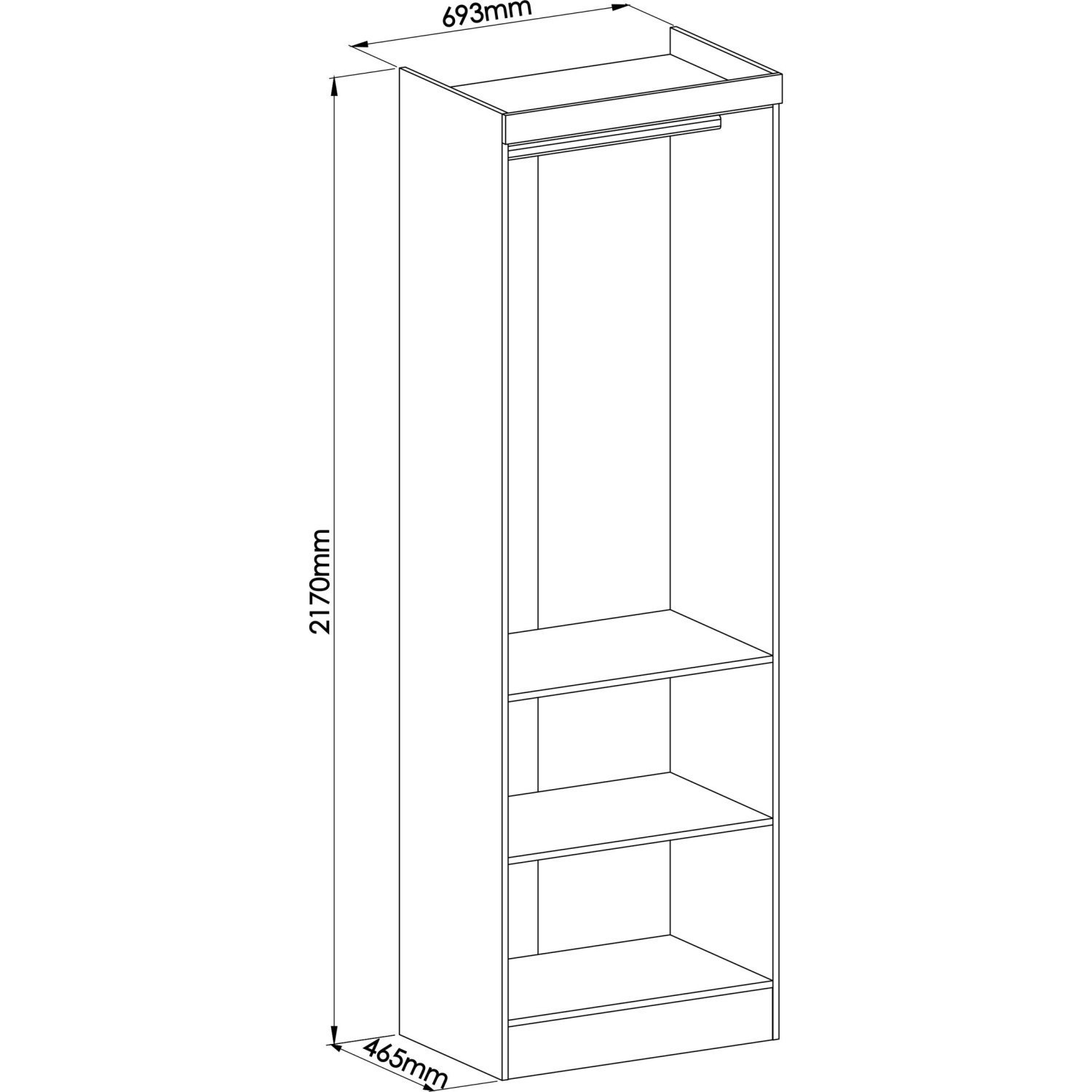 Guarda Roupa Modulado 2 Portas Infinity  - 4