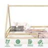 Cama Montessoriana Madeira Maciça Casa Estrado Sila Natural Idimex - 3