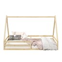 Ver imagem 5 de Cama Montessoriana Madeira Maciça Casa Estrado Sila Natural Idimex