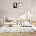 Ver imagem 2 de Cama Montessoriana Madeira Maciça Casa Estrado Sila Natural Idimex