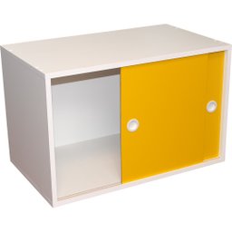 Armário Módulo Pt com Porta Correr - Amarelo Evolukit - 2