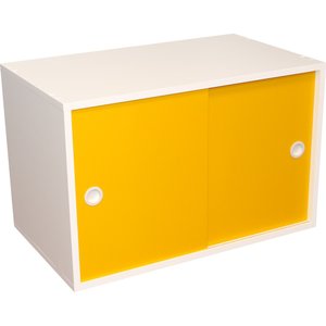 Armário Módulo Pt com Porta Correr - Amarelo Evolukit