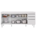 Ver imagem 3 de Balcão Gabinete Para Pia 180cm Sem Tampo Dallas Branco - Lumil