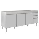 Ver imagem 3 de Balcão Gabinete para Pia 180cm sem Tampo Dallas Branco - Lumil