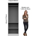 Ver imagem 3 de Guarda Roupa Modulado 2 Portas Infinity 