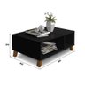 MESA DE CENTRO RETANGULAR PRETO JORDANIA - 2