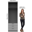 Ver imagem 3 de Guarda Roupa Modulado 2 Portas 3 Gavetas Infinity 