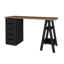 Ver imagem 6 de Escrivaninha Spirit Ii com 5 Gavetas Nogal/Preto Artany