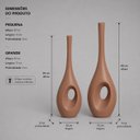 Ver imagem 3 de Dupla de Garrafas Arabella Vaso Decorativo de Cerâmica para Sala e Mesa Mocha Mousse