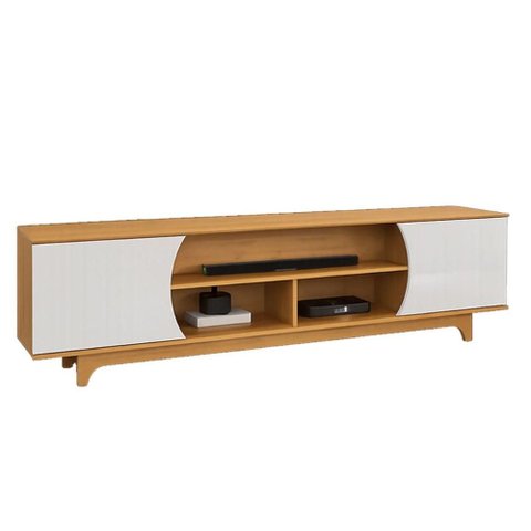 Rack Bancada p/ TV 70 pol Ector 220cm Cedro/Bali DJ Móveis