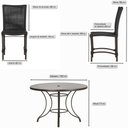 Ver imagem 2 de 4 Cadeiras Cannes Corda Náutica e Mesa com Tampo Ripado 1,00m em Alumínio com Pintura Eletrostática
