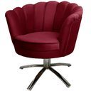 Ver imagem 3 de Kit Duas Poltronas Giratórias Pétalas Sued Premium Marsala