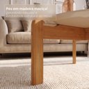 Ver imagem 7 de Mesa de Centro Redonda Pés em Madeira Maciça Lizz Bege 100% MDF