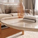 Ver imagem 6 de Mesa de Centro Redonda Pés em Madeira Maciça Lizz Bege 100% MDF