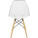 Ver imagem 4 de Kit 4 Cadeiras Charles Eames Cristal Eiffel Wood Designer Transparente