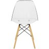 Kit 4 Cadeiras Charles Eames Cristal Eiffel Wood Designer Transparente - 4