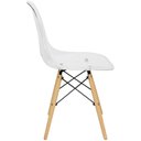 Ver imagem 2 de Kit 4 Cadeiras Charles Eames Cristal Eiffel Wood Designer Transparente