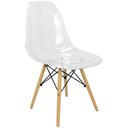 Ver imagem 5 de Kit 4 Cadeiras Charles Eames Cristal Eiffel Wood Designer Transparente