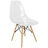 Kit 4 Cadeiras Charles Eames Cristal Eiffel Wood Designer Transparente - 5