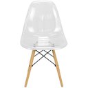 Ver imagem 3 de Kit 4 Cadeiras Charles Eames Cristal Eiffel Wood Designer Transparente