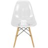 Kit 4 Cadeiras Charles Eames Cristal Eiffel Wood Designer Transparente - 3