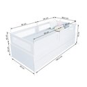 Ver imagem 3 de Bicama Solteiro Mdf Branco com 04 Grades e Cabeceira Telinha Anatômica Mobilistore