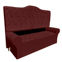 Ver imagem 1 de Conjunto Cabeceira King Size e Recamier Baú 198cm Calçadeira Estofado:suede Marsala