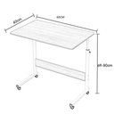 Ver imagem 6 de Mesa Notebook Rodinhas Azul Escrivaninha Ajustavel Mesinha Estudo Cama Sala Home Office Multiuso
