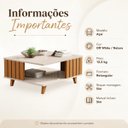 Ver imagem 2 de Mesa de Centro Ripada Açaí Off White Nature JB Bechara