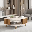 Ver imagem 1 de Mesa de Centro Ripada Açaí Off White Nature Jb Bechara