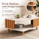 Ver imagem 6 de Mesa de Centro Ripada Açaí Off White Nature JB Bechara