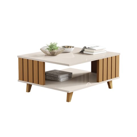 Mesa de Centro Ripada Açaí Off White Nature Jb Bechara