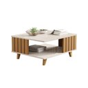 Ver imagem 2 de Mesa de Centro Ripada Açaí Off White Nature Jb Bechara