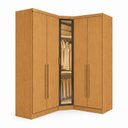 Ver imagem 1 de Guarda-Roupa Modulado de Canto Oblíquo Reflecta com LED 5 Portas 6 Gavetas 100% MDF Cairo