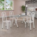 Ver imagem 1 de Conjunto de Mesa Tampo em Granito com 4 Cadeiras Lívia