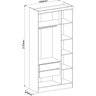 Guarda Roupa Modulado 3 Portas 2 Gavetas Infinity  - 4
