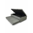 Ver imagem 1 de Cama Box Baú Solteiro com Auxiliar Conjugada | Blindada | Pistão a Gás | Suporta até 200kg | 188x88x