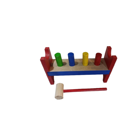 Bate Pinos Coloridos de Madeira