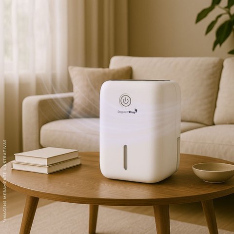 Desumidificador Antimofo Secar Ar Elétrico 800ml com Led Branco 110v/220v Importway Iwda003 Peltier