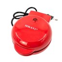 Ver imagem 1 de Mini Maquina Forma Elétrica Retro de Fazer Waffles Donuts Rosquinhas Vermelho